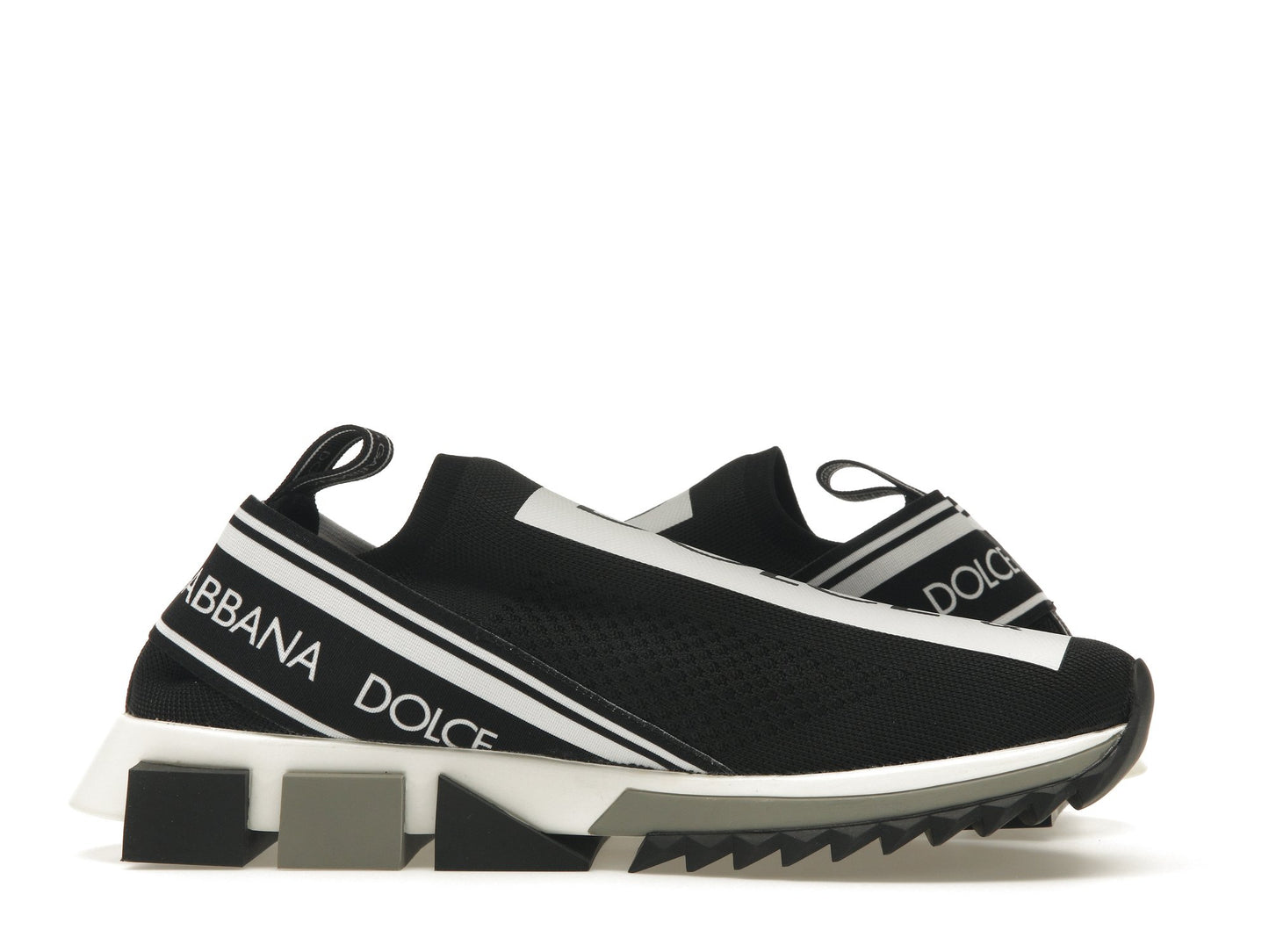 Dolce &amp; Gabbana Sorrento Logo Slip On Black Gray White 