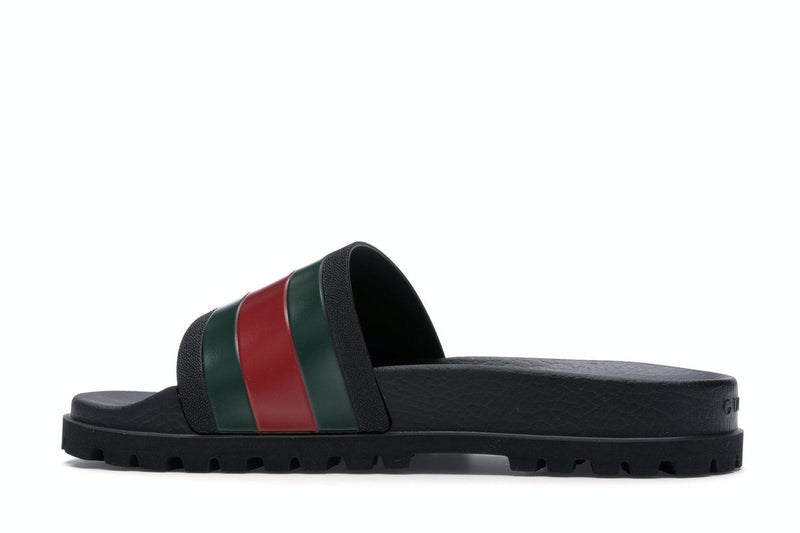 Gucci Web Slide Sandale Schwarz