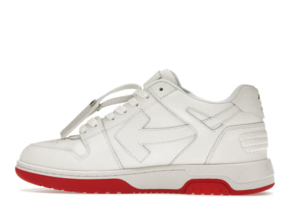 OFF-WHITE Out Of Office OOO Low Tops White Red