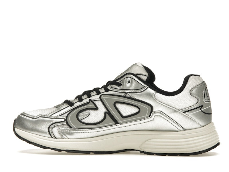 Dior B30 White Mesh Silver-Tone Metallic Calfskin