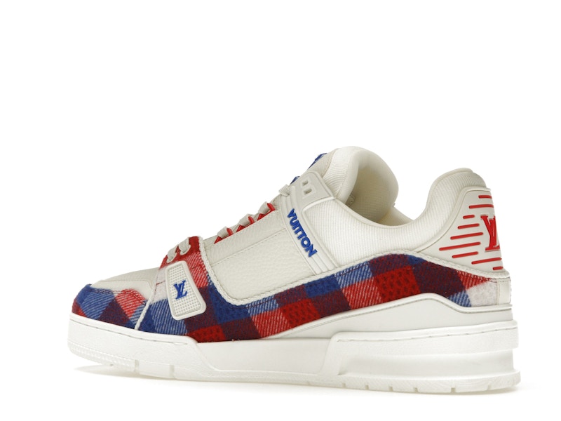 Louis Vuitton LV Trainer White Red Blue Damier