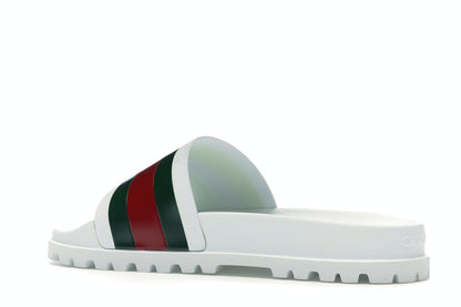 Gucci Web Slide Sandal White