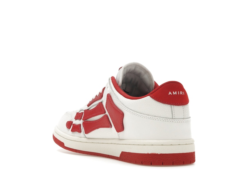 AMIRI Skel Top Low Blanc Rouge 