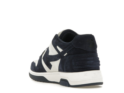 OFF-WHITE Out Of Office OOO Low Tops Navy Blue Suede