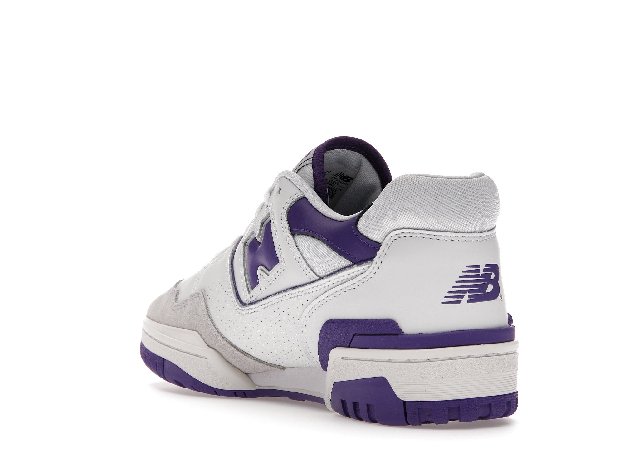 Purple and white new balance on sale