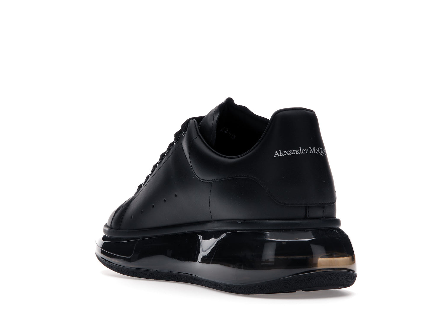 Alexander McQueen Semelle surdimensionnée noire brillante