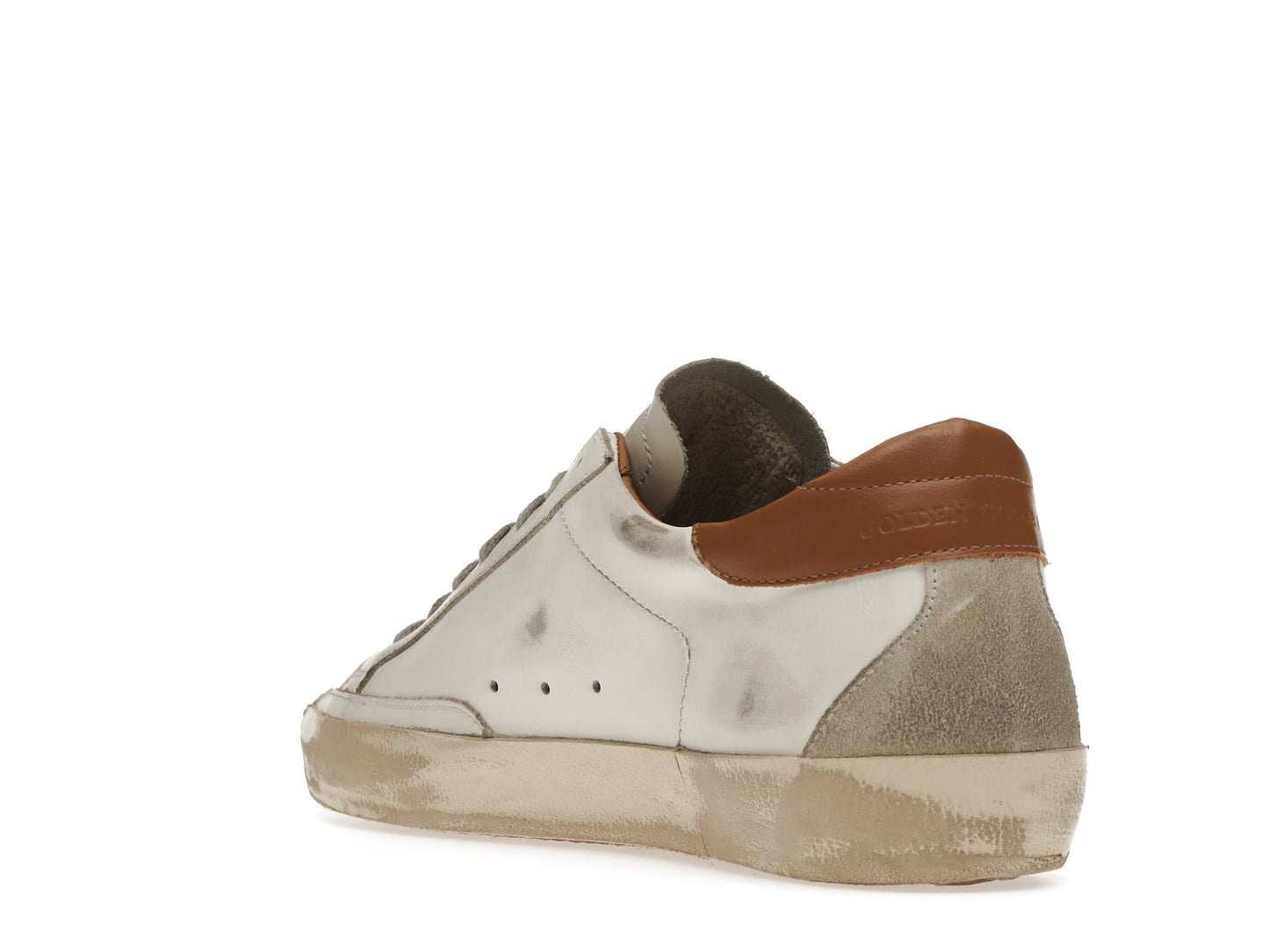 Golden Goose Super-Star White Vacchetta Tan Grey Suede Patch