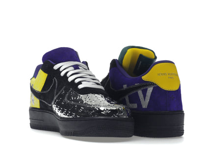 Louis Vuitton Nike Air Force 1 Low Par Virgil Abloh Noir Argent Métallisé