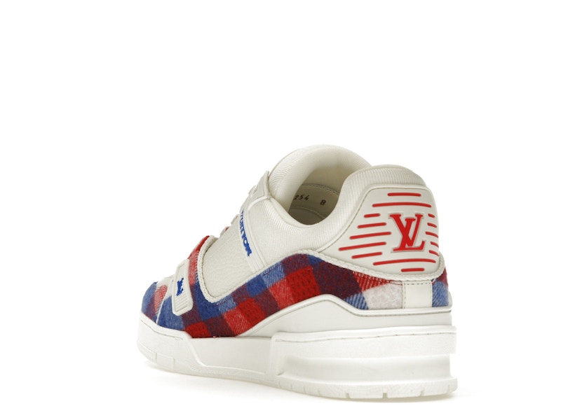 Louis Vuitton LV Trainer White Red Blue Damier