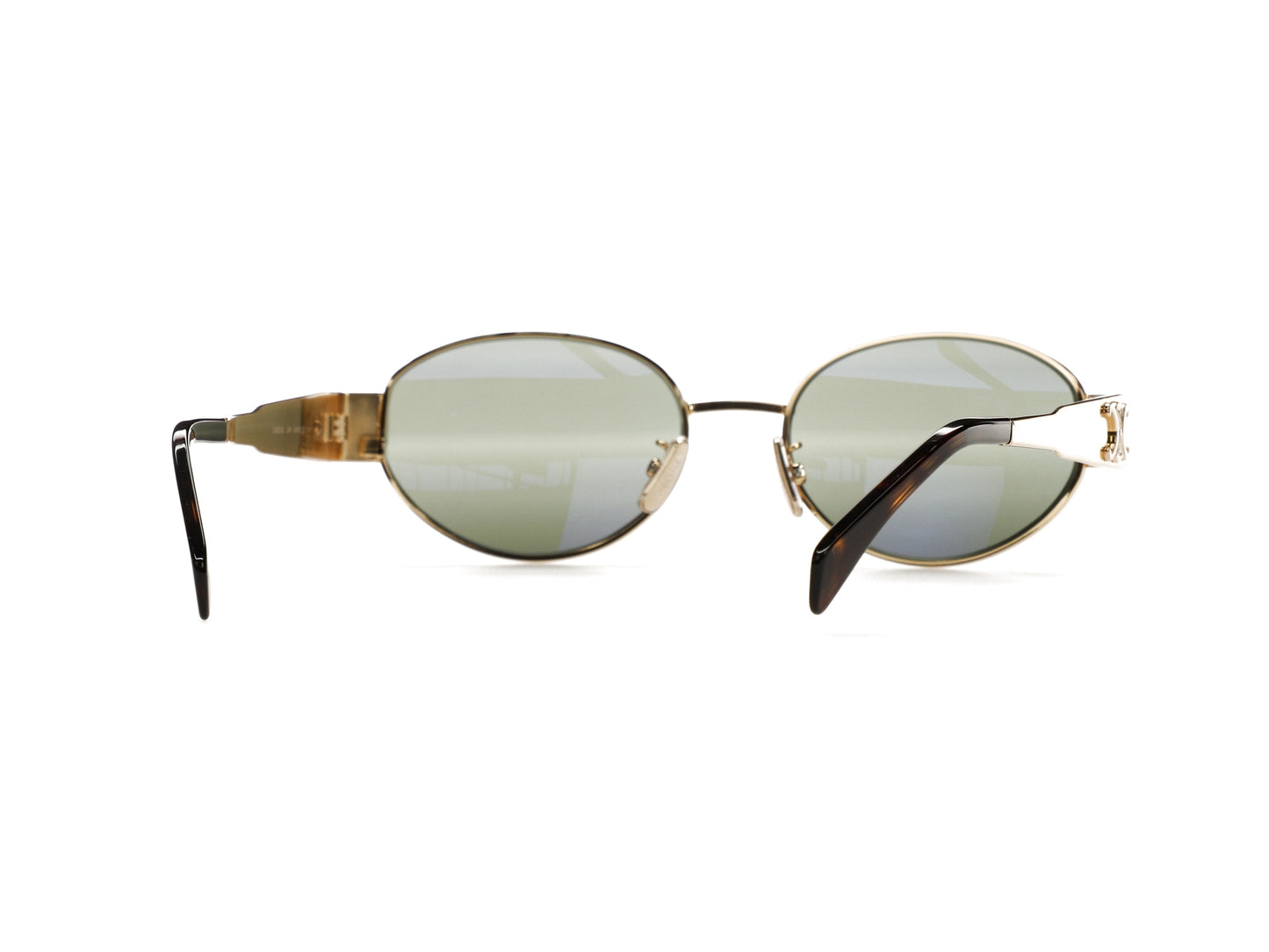 Celine Triomphe Metal 01 Sunglasses Gold/Green