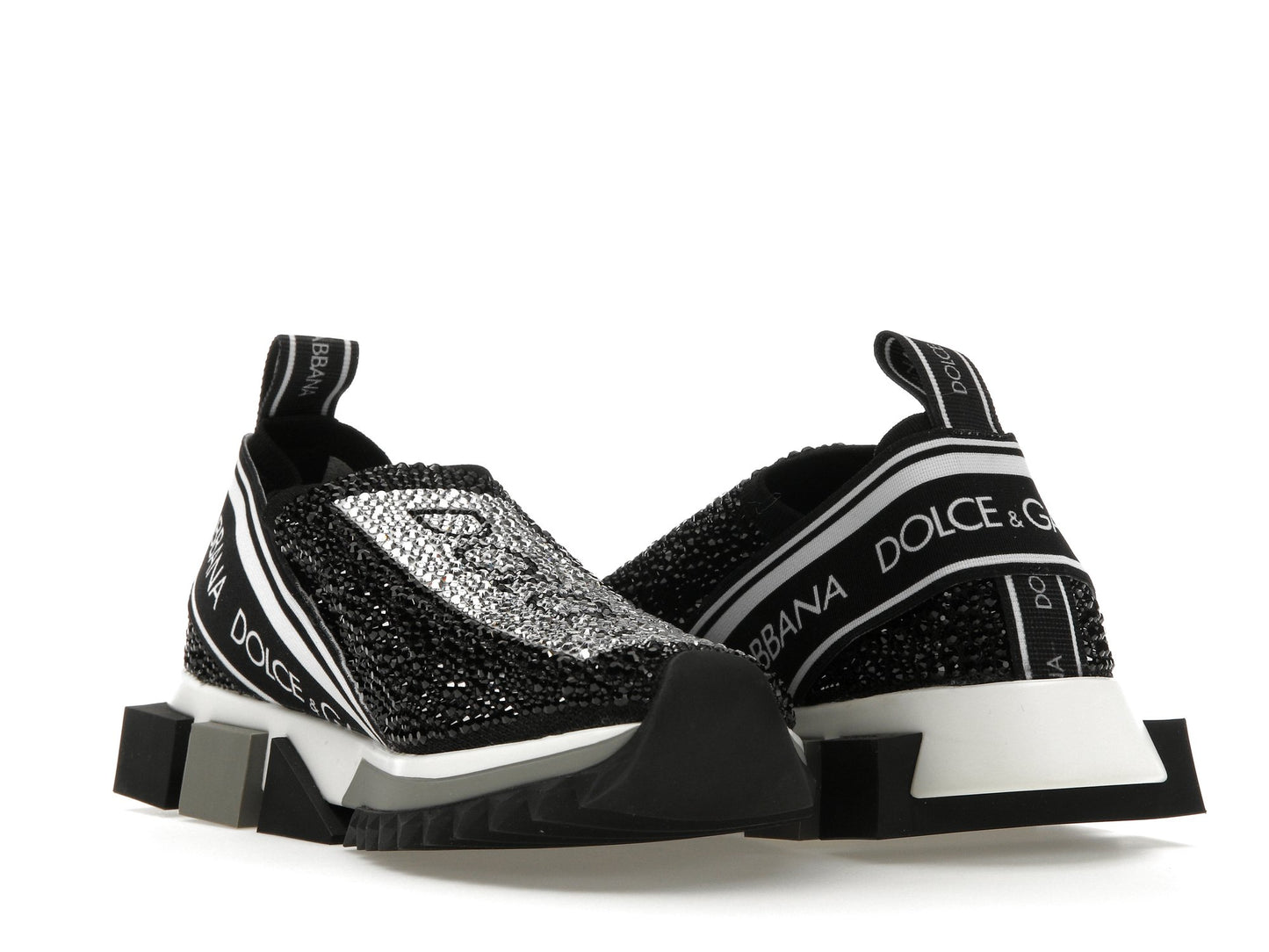 Dolce & Gabbana Sorrento Slip On Black Crystal