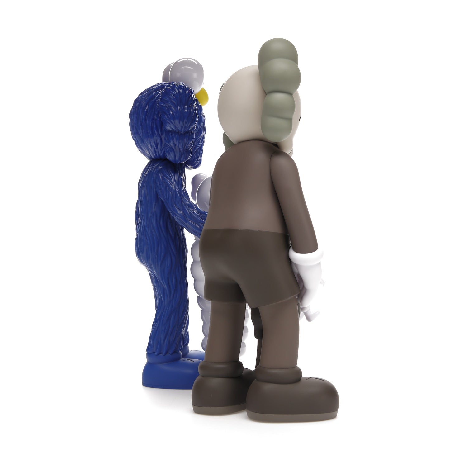 Figurines en vinyle de la famille KAWS Marron/Bleu/Blanc