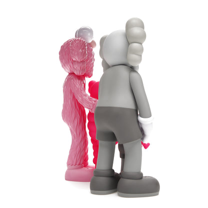 Figurines en vinyle de la famille KAWS Gris/Rose