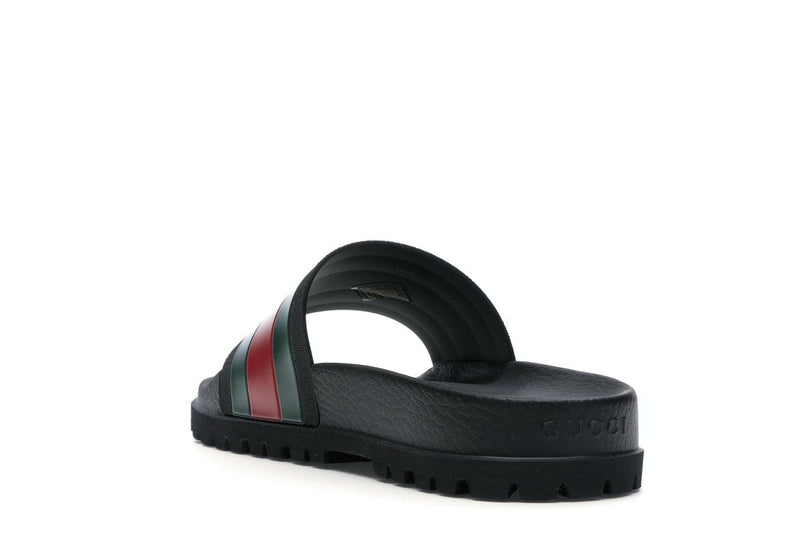 Gucci Web Slide Sandale Schwarz