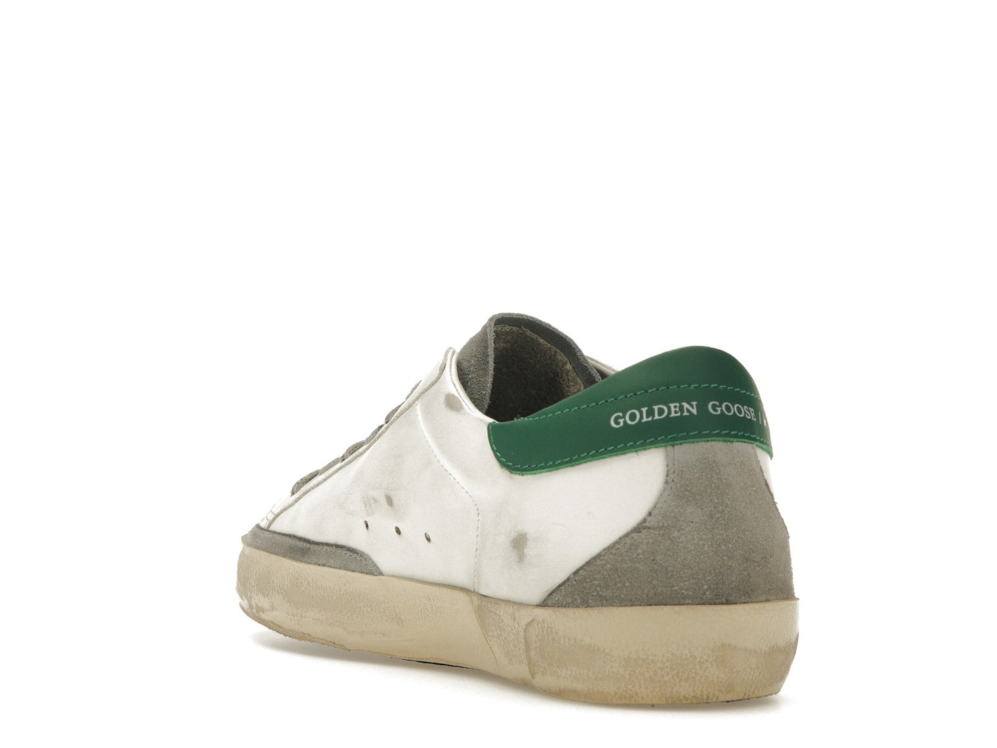 Golden Goose Super-Star Blanc Argent Vert