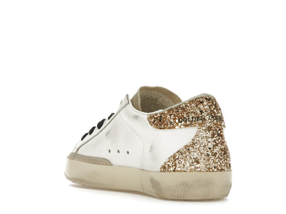 Golden Goose Super-Star White Silver Gold Glitter (Women's)