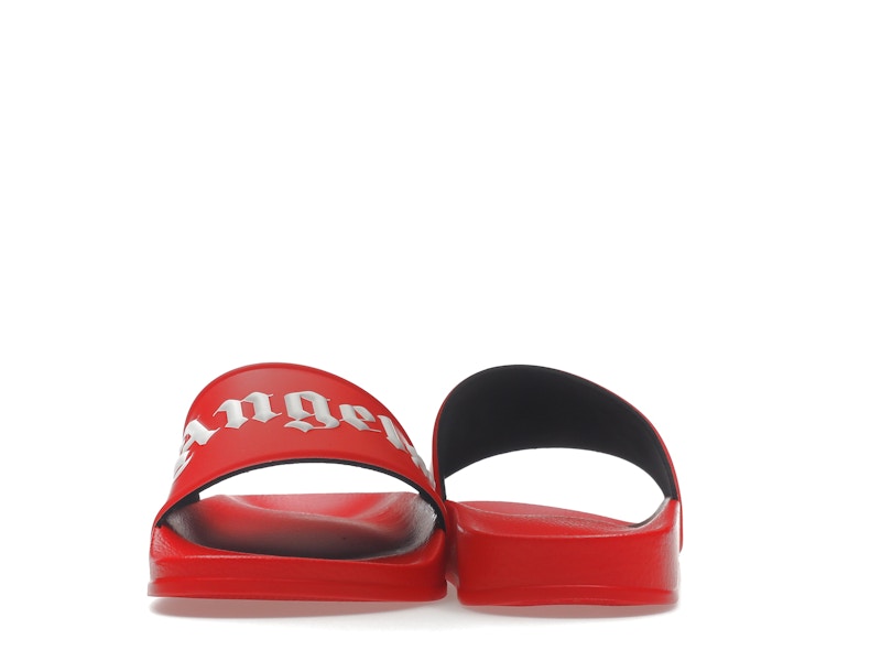 Palm Angels Pool Slides Red White