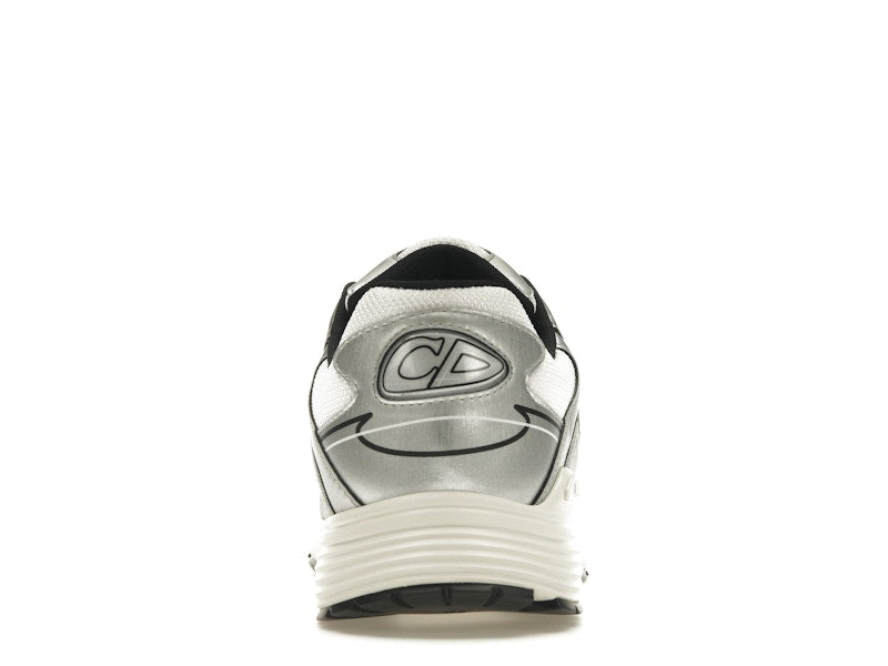 Dior B30 White Mesh Silver-Tone Metallic Calfskin