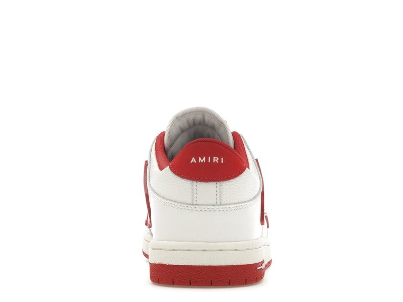 AMIRI Skel Top Low Blanc Rouge 