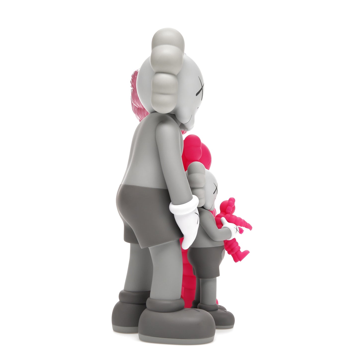 Figurines en vinyle de la famille KAWS Gris/Rose