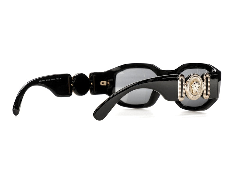 Versace Irregular Biggie Sunglasses Black/Black