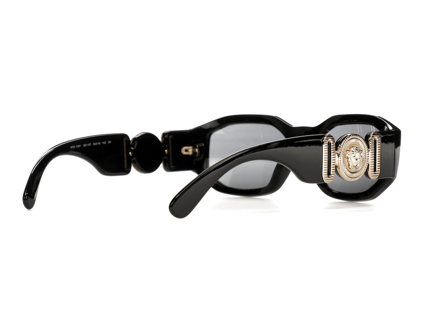 Versace Irregular Biggie Sunglasses Black/Dark Gray