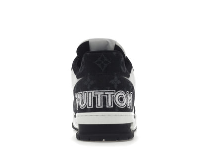 Louis Vuitton LV Trainer Velcro Strap Monogram Denim Black White