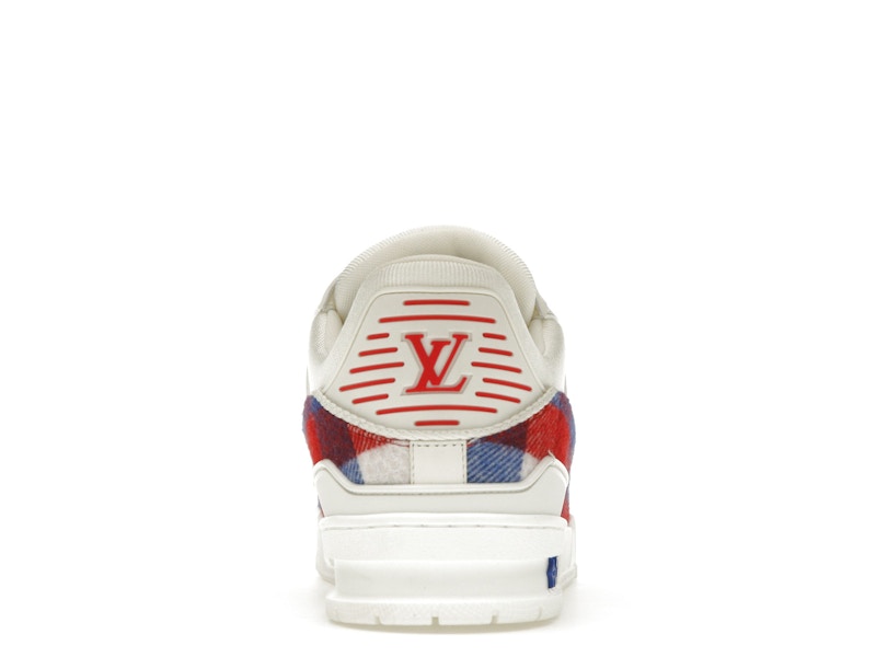 Louis Vuitton LV Trainer White Red Blue Damier