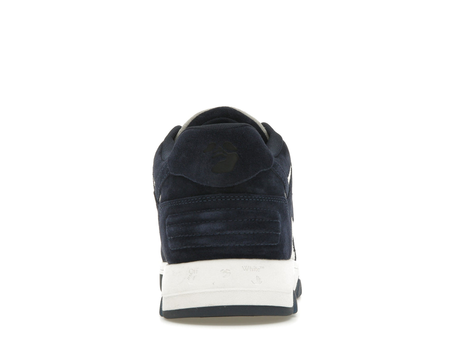 OFF-WHITE Out Of Office OOO Low Tops Navy Blue Suede