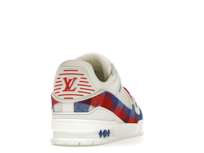 Louis Vuitton LV Trainer White Red Blue Damier