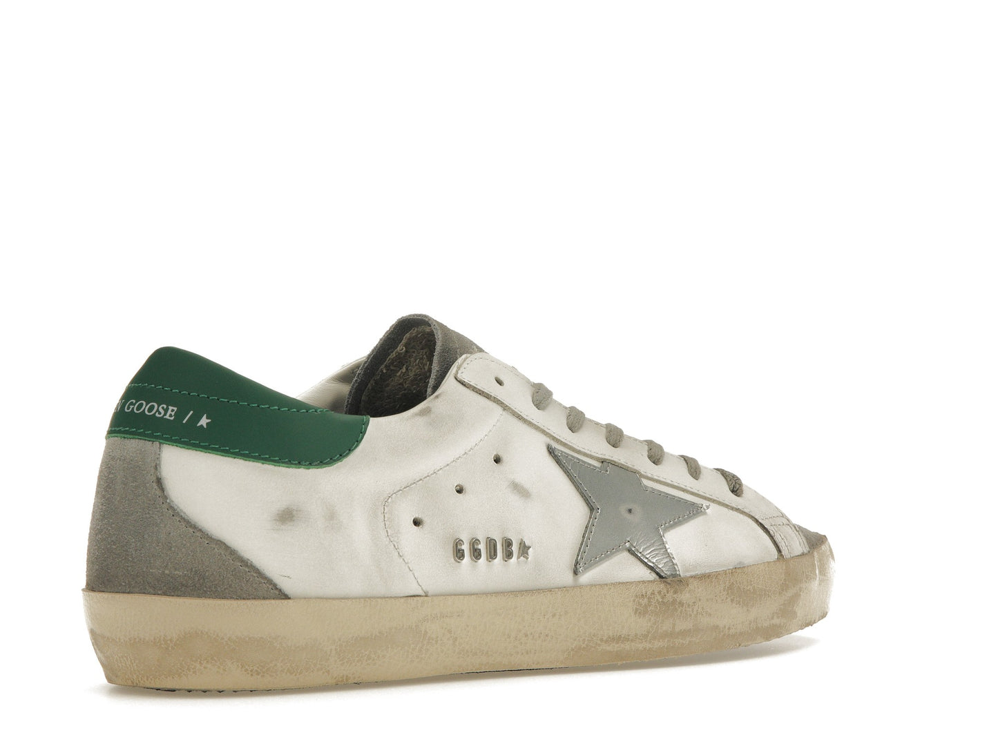 Golden Goose Super-Star White Silver Green