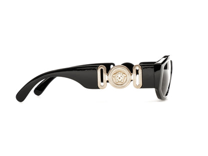 Versace Irregular Biggie Sunglasses Black/Dark Gray