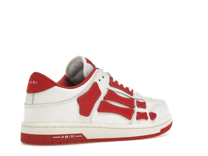 AMIRI Skel Top Low Blanc Rouge 