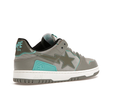 A Bathing Ape Bape SK8 Sta Grey Turquoise