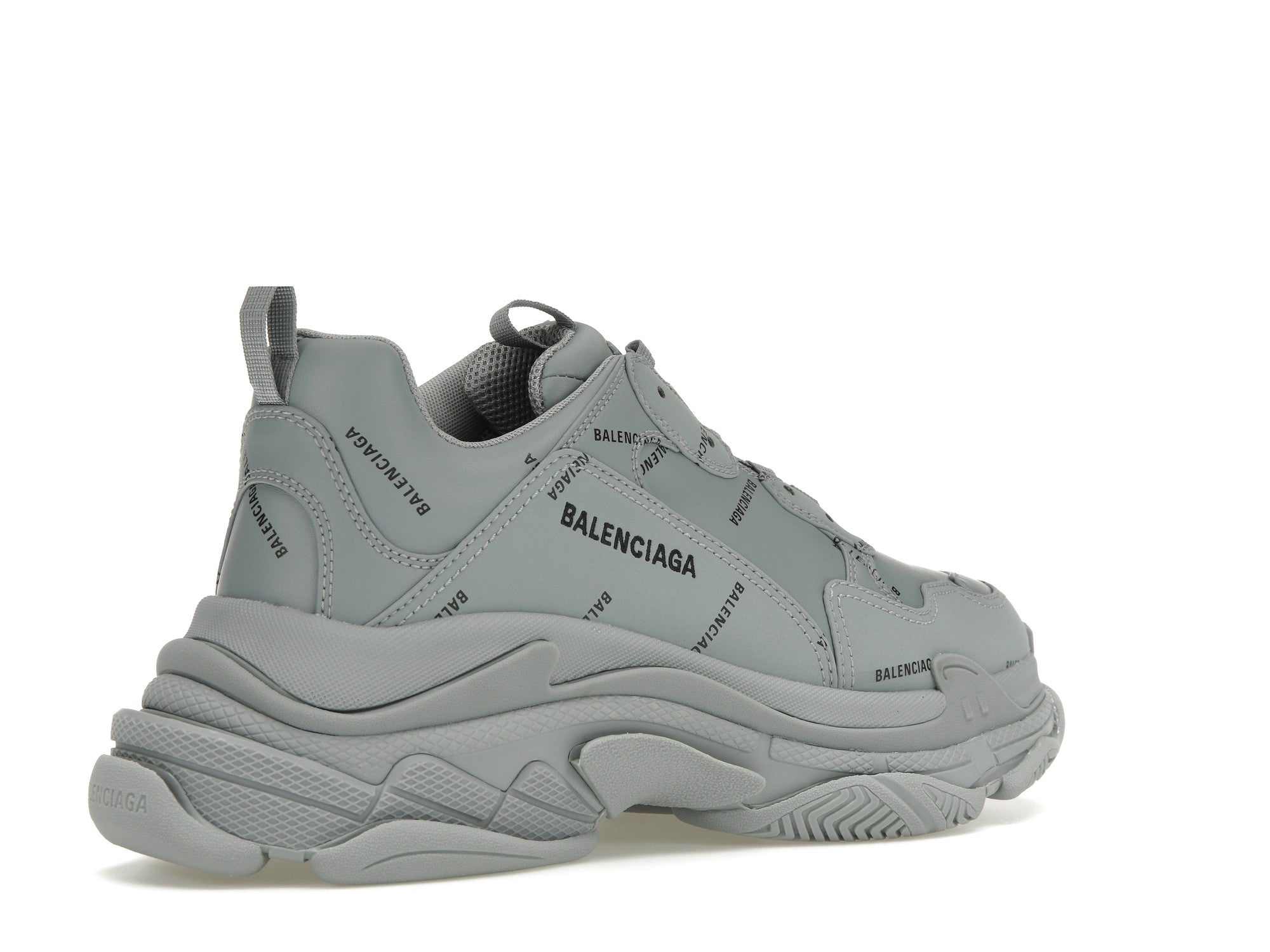 Balenciaga Triple S AllOver Logo Gray Black