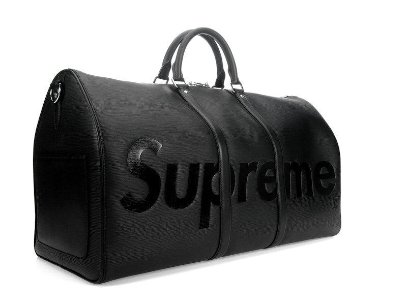 Louis Vuitton x Supreme Keepall Bandouliere Epi 55 Black
