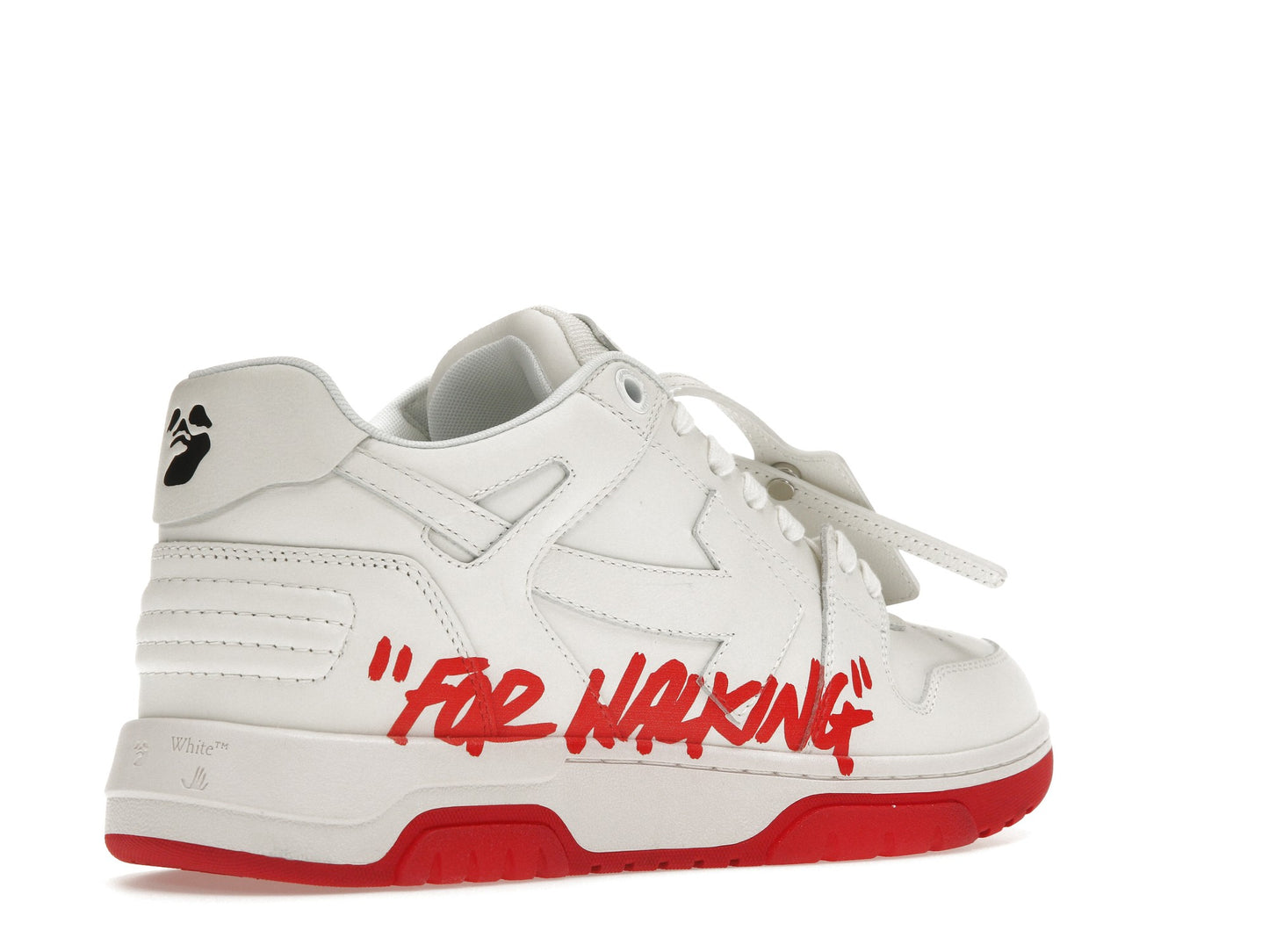 OFF-WHITE Out Of Office OOO Low Tops White Red