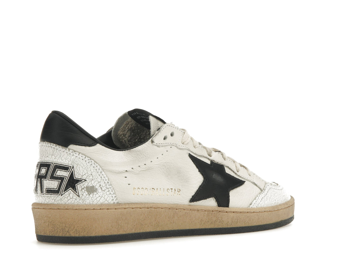 Golden Goose Ball-Star Low White Nappa Black Star