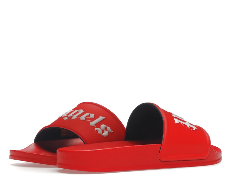 Palm Angels Pool Slides Red White