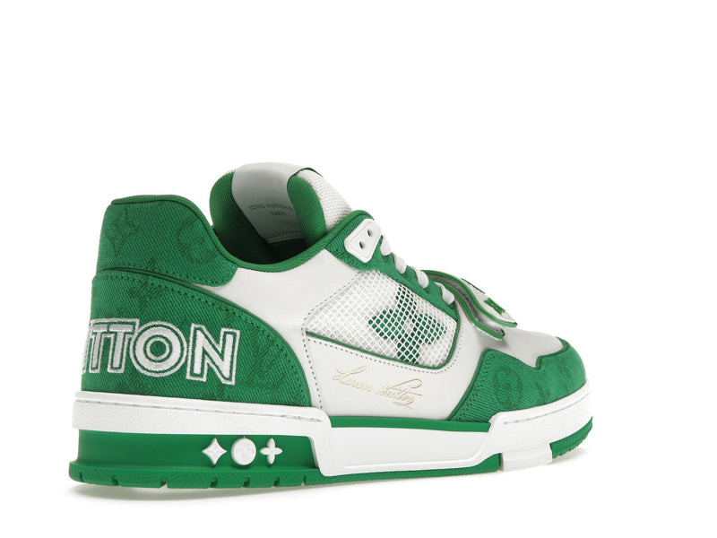 Louis Vuitton Trainer Green Monogram Denim