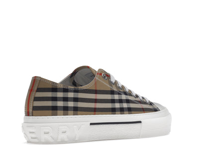 Burberry Vintage Check Cotton Sneakers Archive Beige White