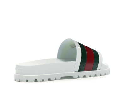 Gucci Web Slide Sandal White