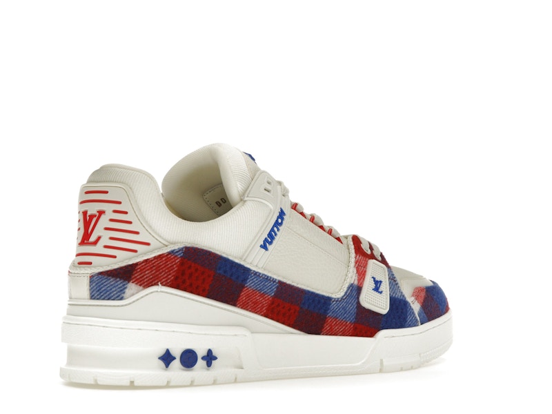 Louis Vuitton LV Trainer White Red Blue Damier