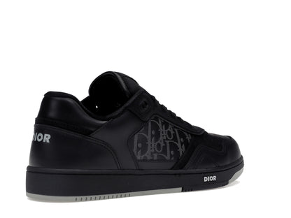 Dior B27 Low Black Dior Oblique Galaxy Leather Grey