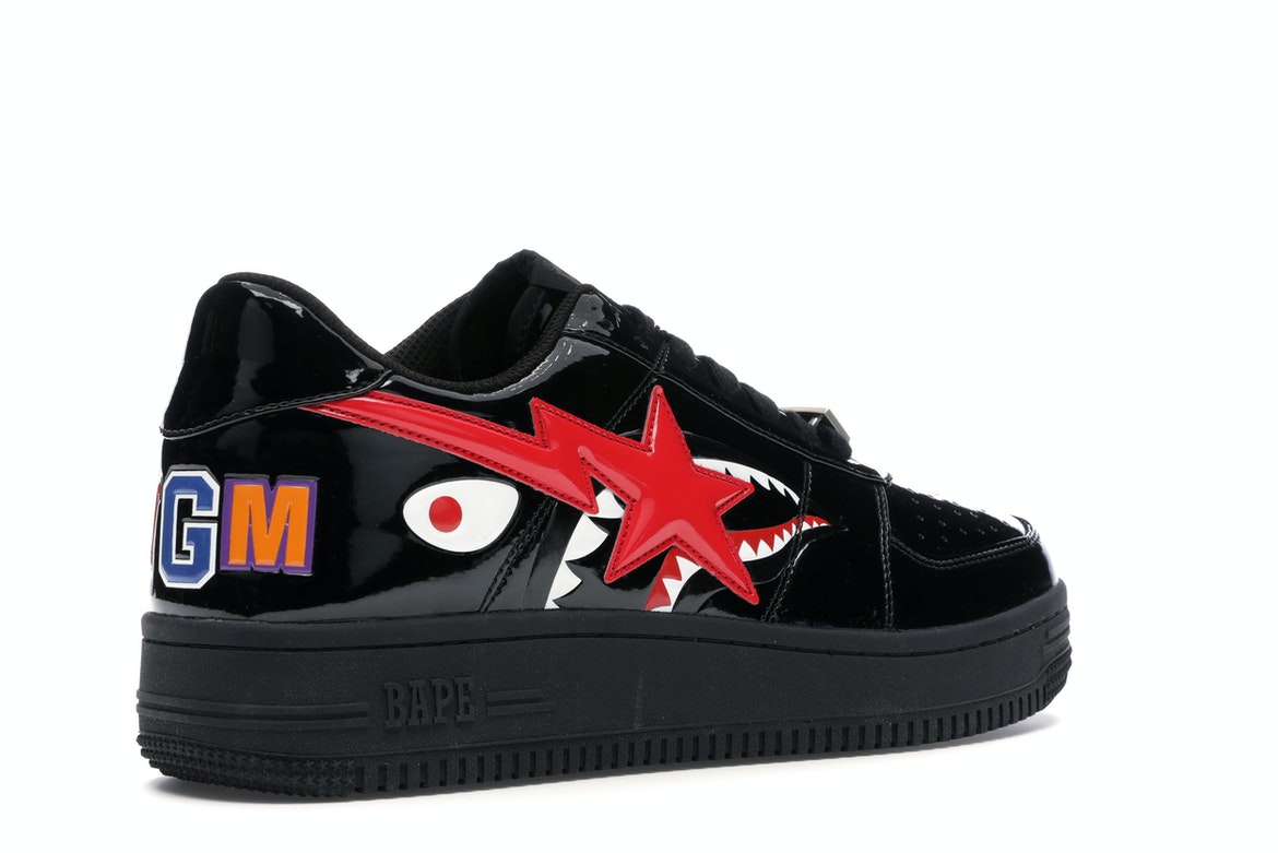 A Bathing Ape Bape Sta Low Shark Black Sneaker Store Co