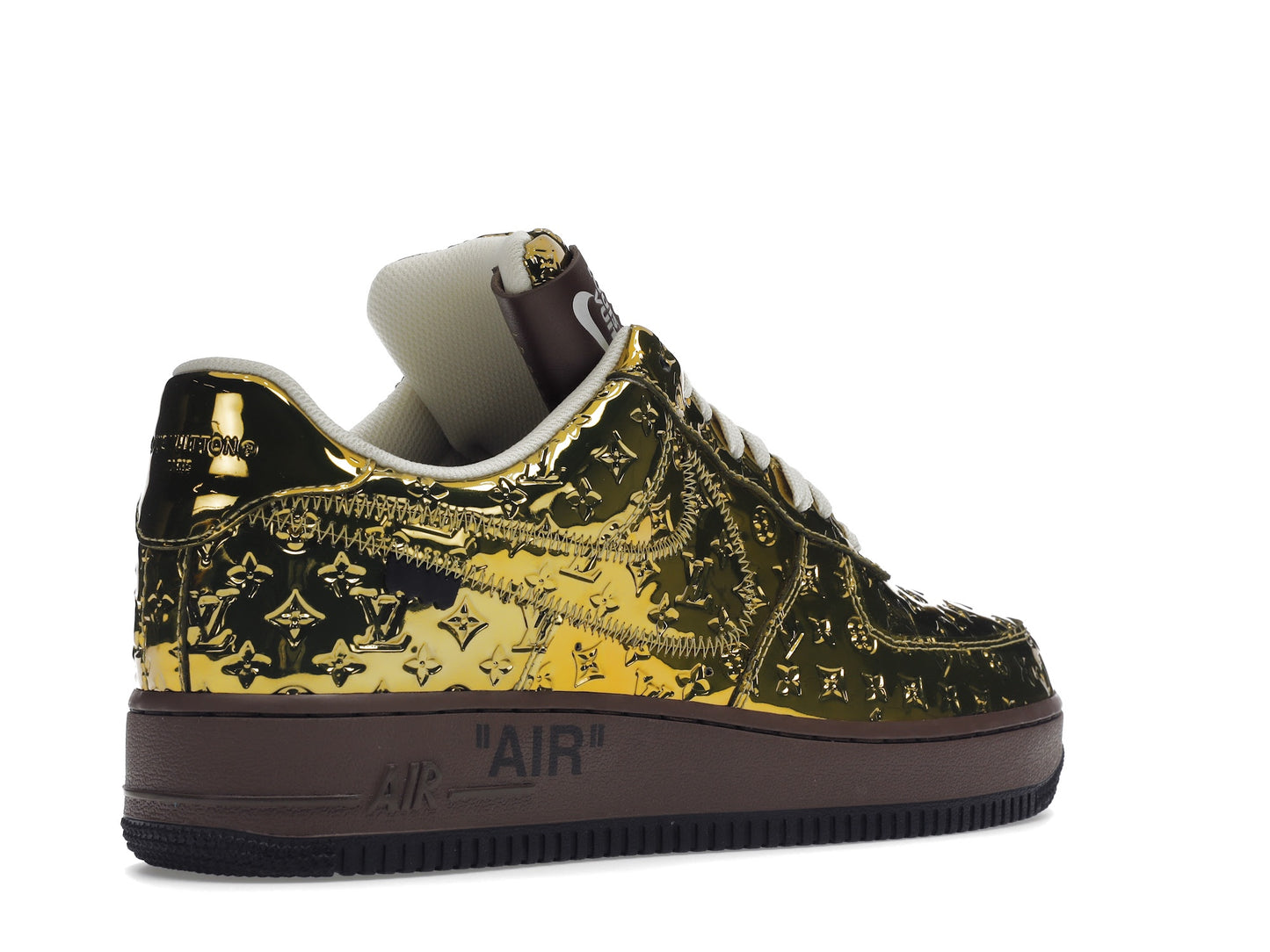 Louis Vuitton Nike Air Force 1 Low By Virgil Abloh Metallic Gold