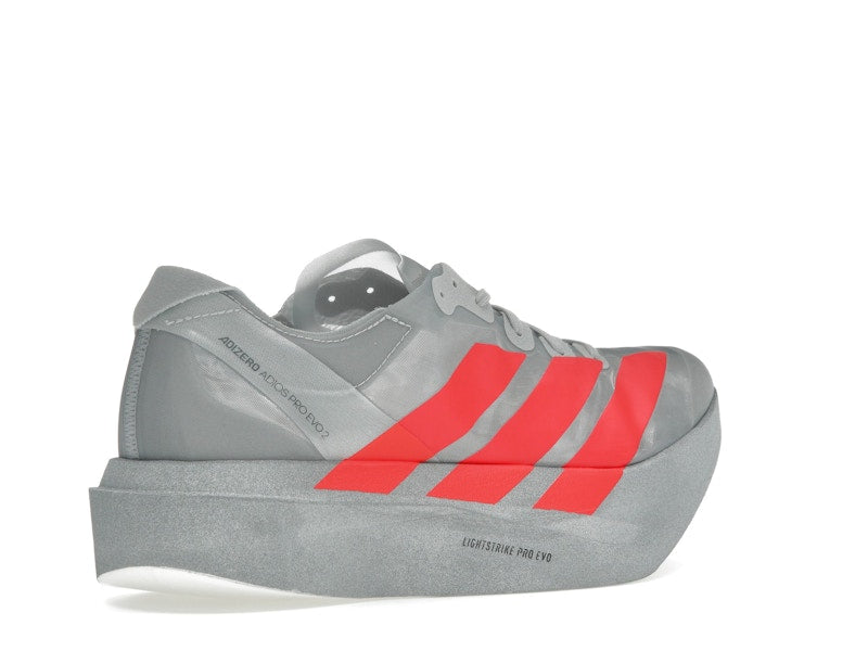 adidas Adizero Adios Pro Evo 2 Silver Metallic Lucid Red