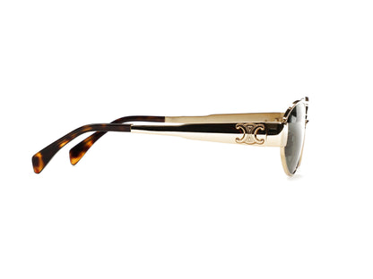 Celine Triomphe Metal 01 Sunglasses Gold/Green