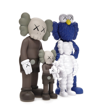 Figurines en vinyle de la famille KAWS Marron/Bleu/Blanc