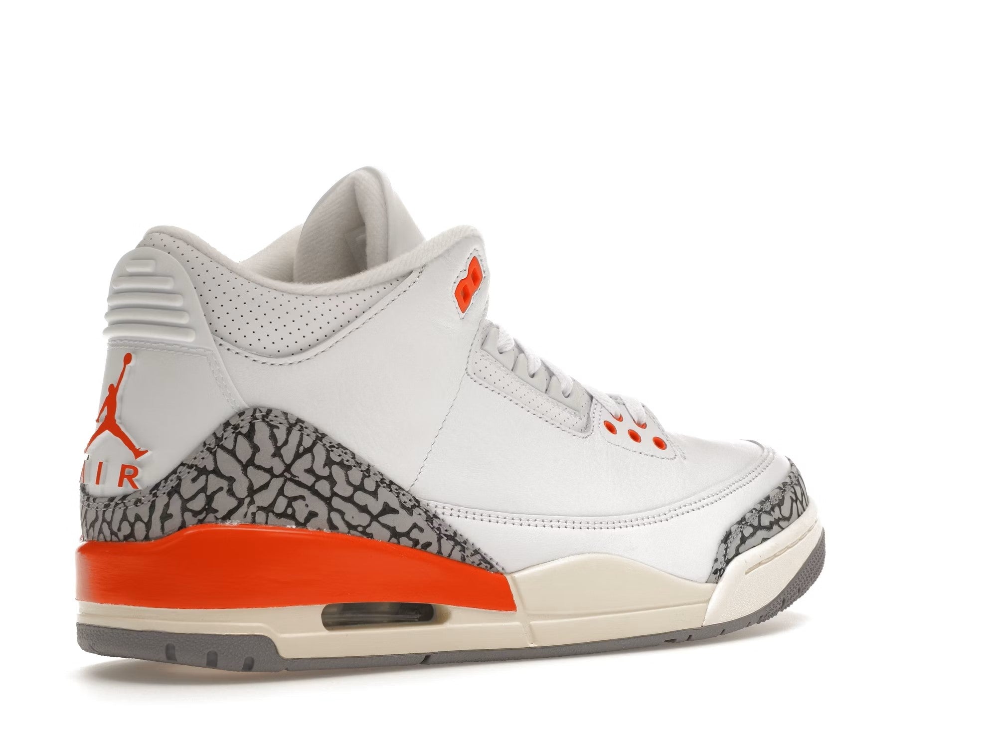 Air jordan 3 white orange on sale